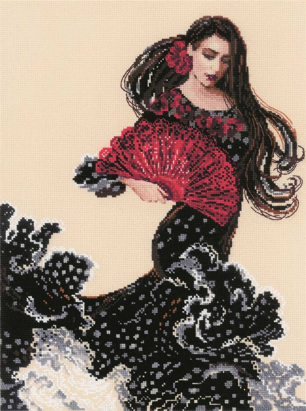 Riolis Cross Stitch Kit - Dancer with a Fan