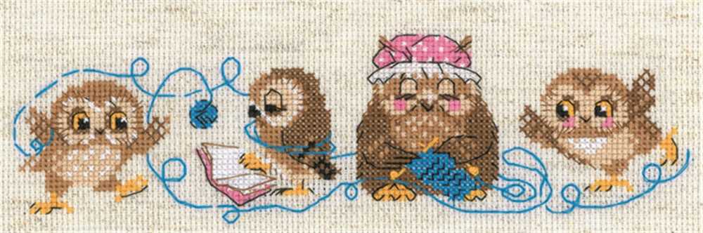 Riolis Cross Stitch Kit - The Owl Family