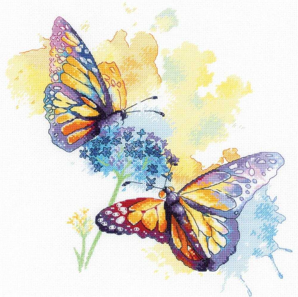 Riolis Cross Stitch Kit - Colourful Flight Butterflies