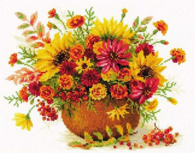 Riolis Cross Stitch Kit - Autumn Flowers