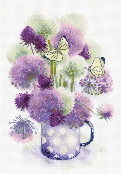 Riolis Cross Stitch Kit - Purple Allium