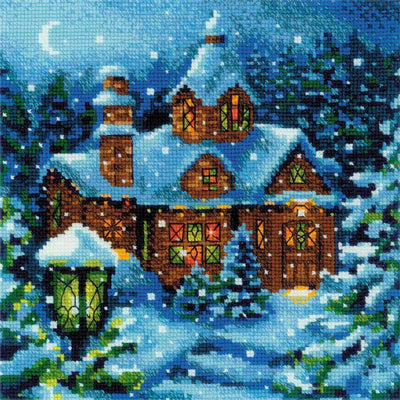 Riolis Cross Stitch Kit - Snowfall in the Forest Christmas