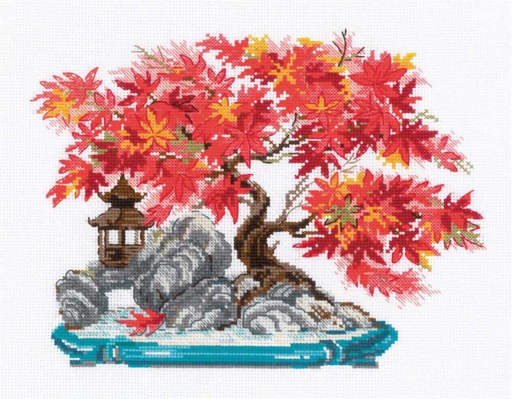 Riolis Cross Stitch Kit - Autumn Bonsai