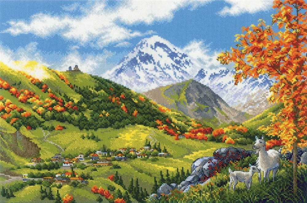 Riolis Cross Stitch Kit - Mountain Village