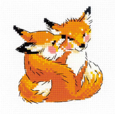 Riolis Cross Stitch Kit - Amore Mio Foxes