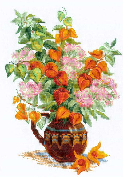 Riolis Cross Stitch Kit - Bouquet with Physallis