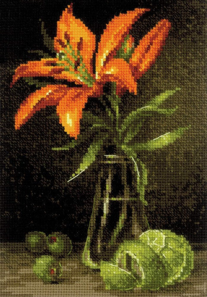 Riolis Cross Stitch Kit - Lily and Lime