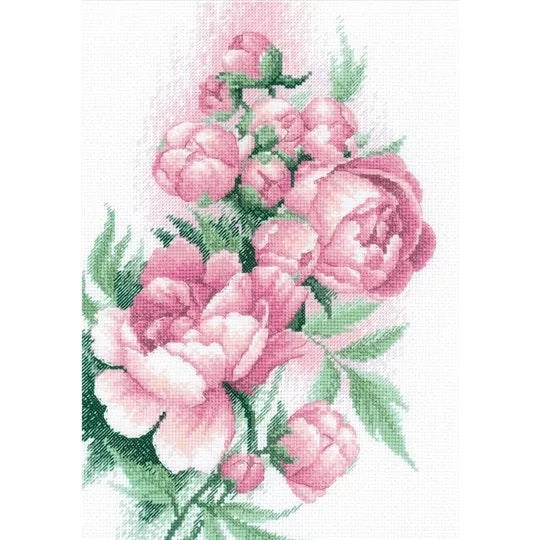 Riolis Cross Stitch Kit - Lush Peonies