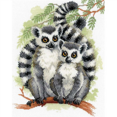 Riolis Cross Stitch Kit - Lemurs