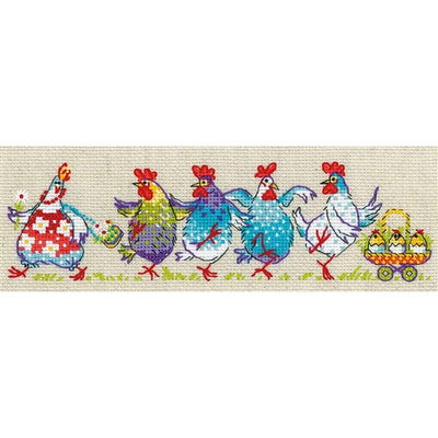 Cluck-Cluck Cross Stitch Kit -RIOLIS
