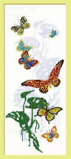 Riolis Cross Stitch Kit - Butterflies R903 DISCONTINUED