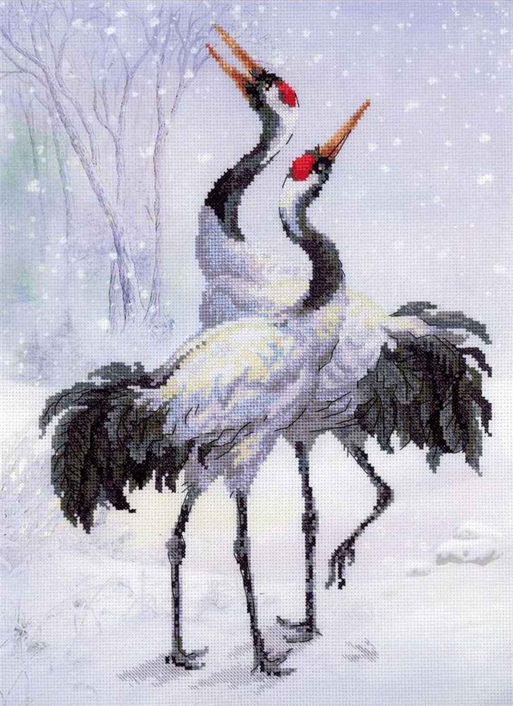 Riolis Embellished Cross Stitch Kit - Cranes