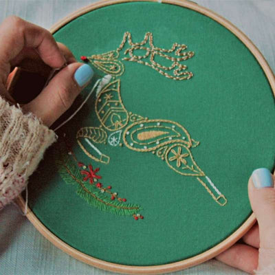 Christmas Reindeer Kit ~ Paraffle Embroidery