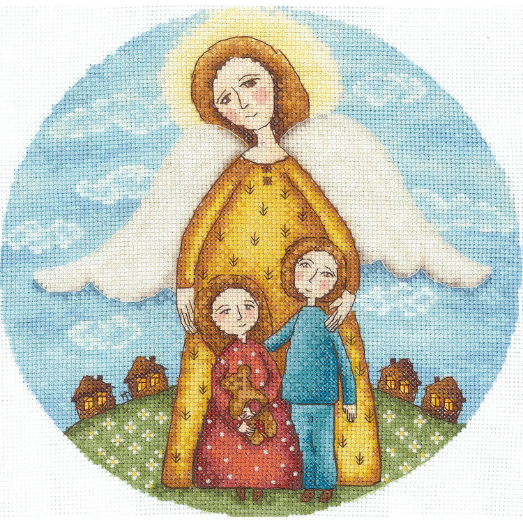 Under Angel's Guard Cross Stitch Kit - Andriana