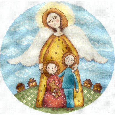 Under Angel's Guard Cross Stitch Kit - Andriana