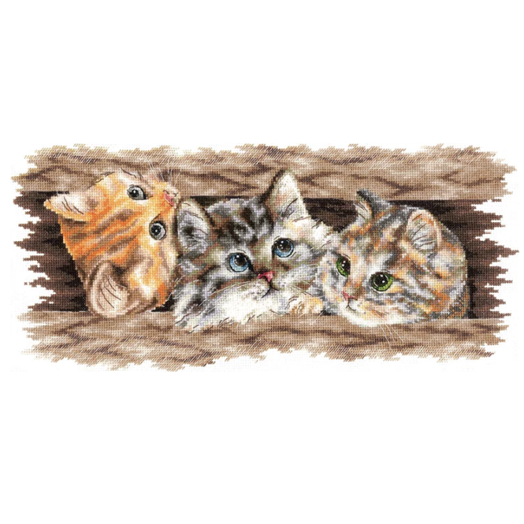 Fluffy Trio Cross Stitch Kit - Andriana
