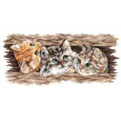 Fluffy Trio Cross Stitch Kit - Andriana