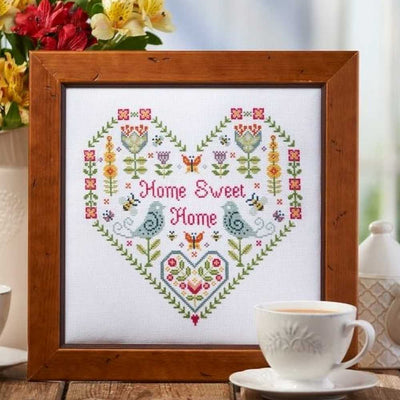 Scandi Heart Home Sweet Home Cross Stitch Kit Historical Sampler Co