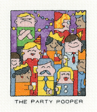 The Party Pooper  Cross Stitch Kit Heritage Crafts