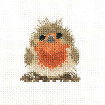 Rufus Robin  Cross Stitch Kit Heritage Crafts