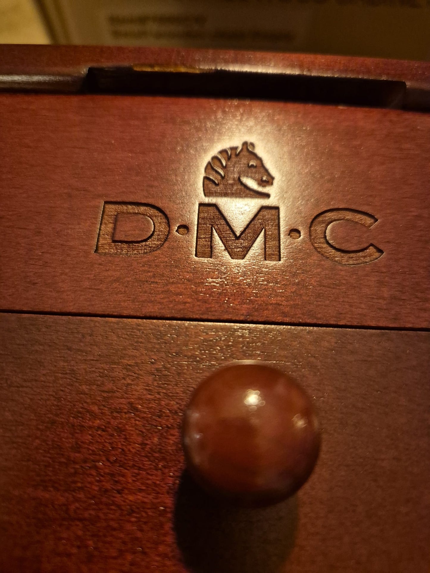 DMC Mini Wooden Collectors Box * £130* with 120 Threads & Free Chart (COSMETIC DAMAGE)