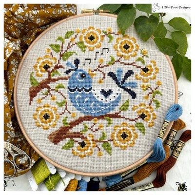 Little Dove Designs Cross Stitch Kit - Songbird Folk Art