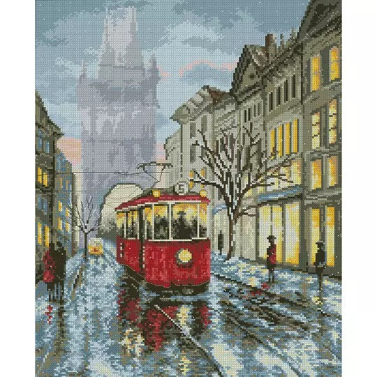 Winter Tram Cross Stitch Kit ~ VDV