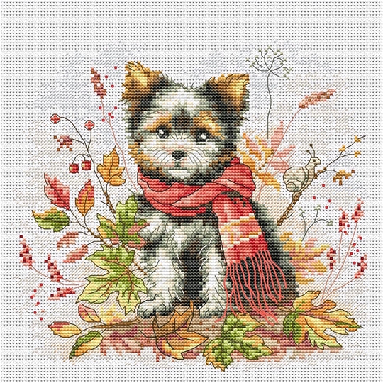 Yorkie Cross Stitch Kit ~ VDV