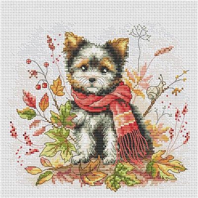 Yorkie Cross Stitch Kit ~ VDV