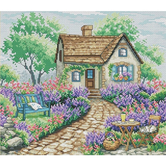 House in Lavender Cross Stitch Kit ~ VDV