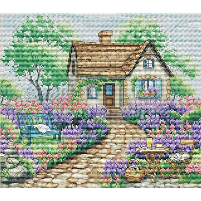 House in Lavender Cross Stitch Kit ~ VDV