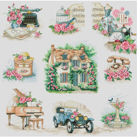 Vintage Home Cross Stitch Kit ~ VDV