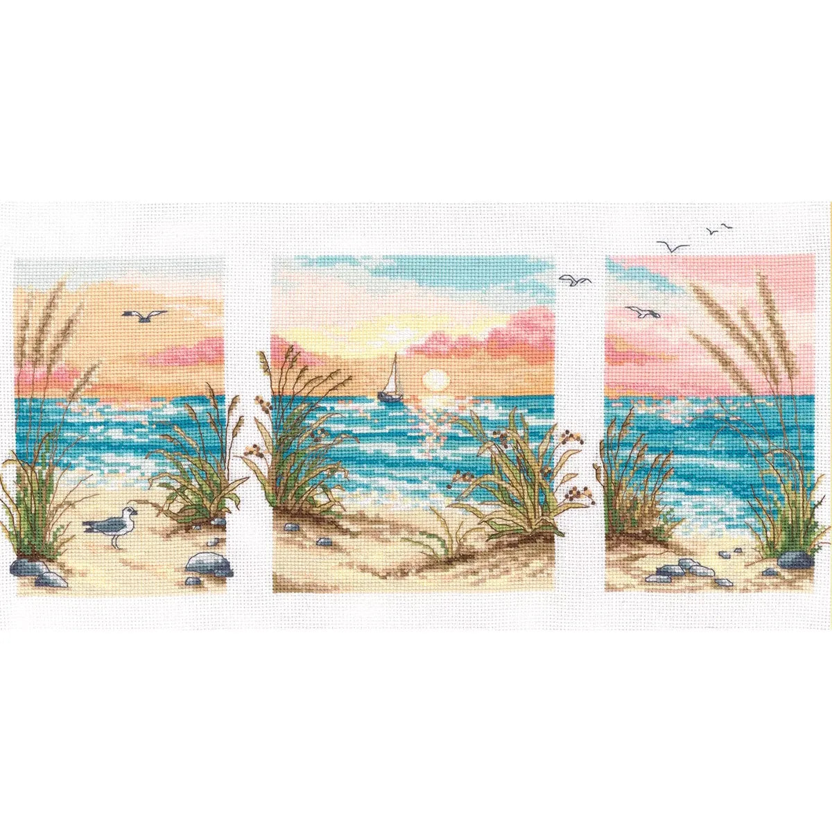 The Sea Triptych Cross Stitch Kit ~ VDV