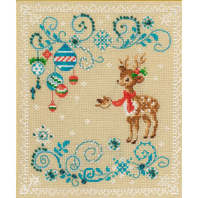 Christmas Deer Cross Stitch Kit ~ VDV