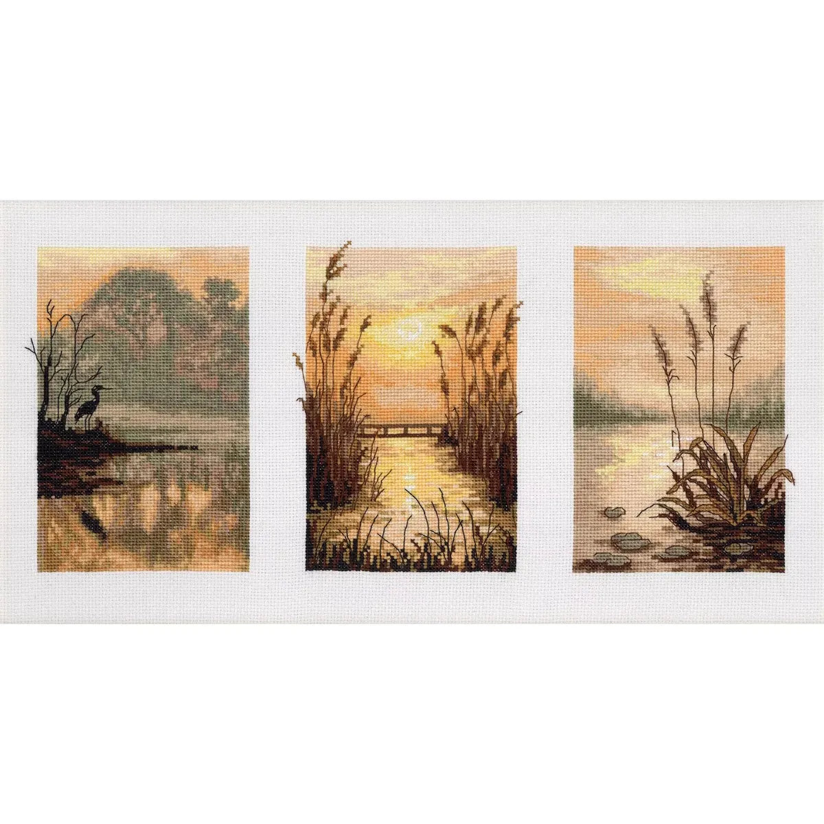Morning Haze Triptych Cross Stitch Kit ~ VDV