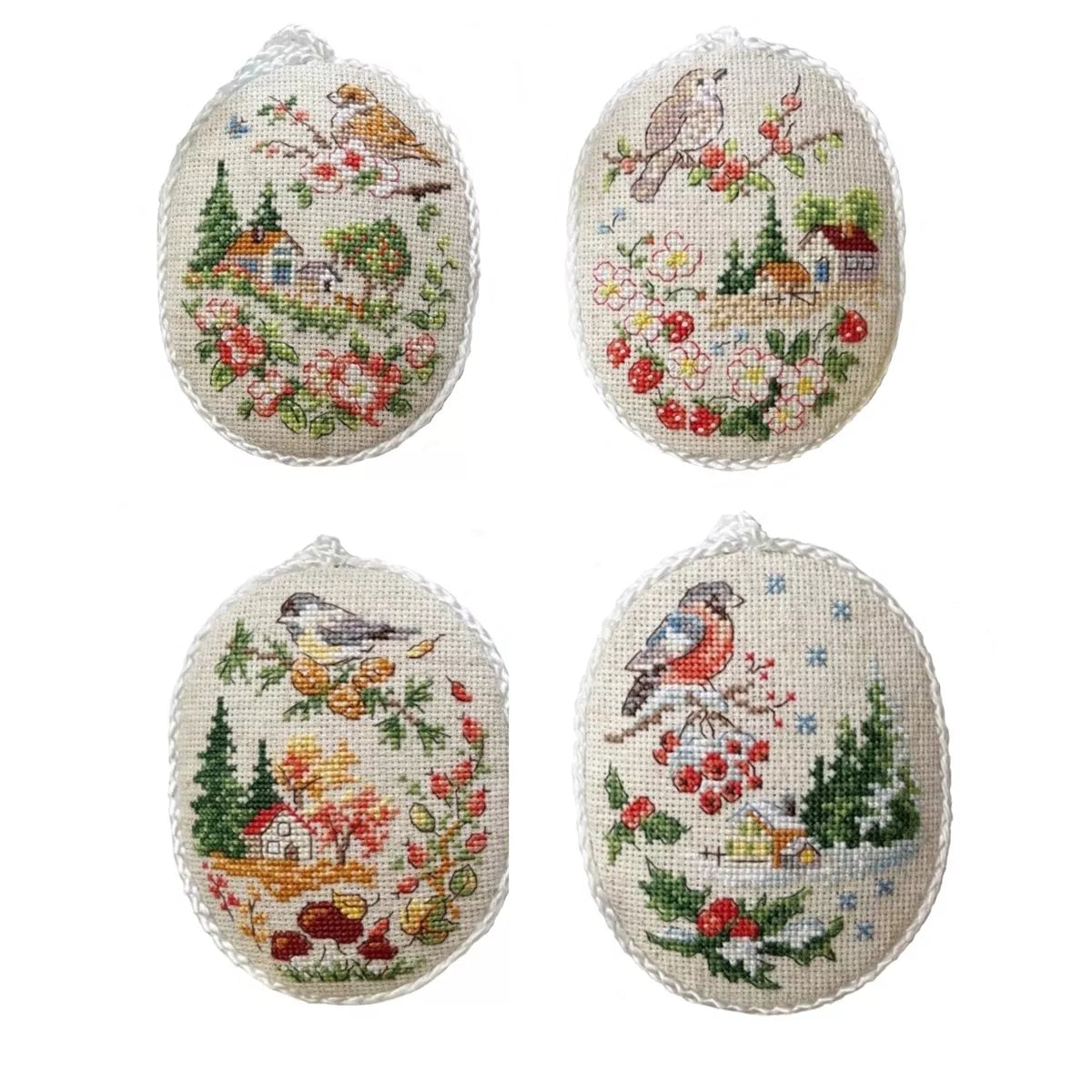 Four Seasons Birds Cross Stitch Kit ~ VDV