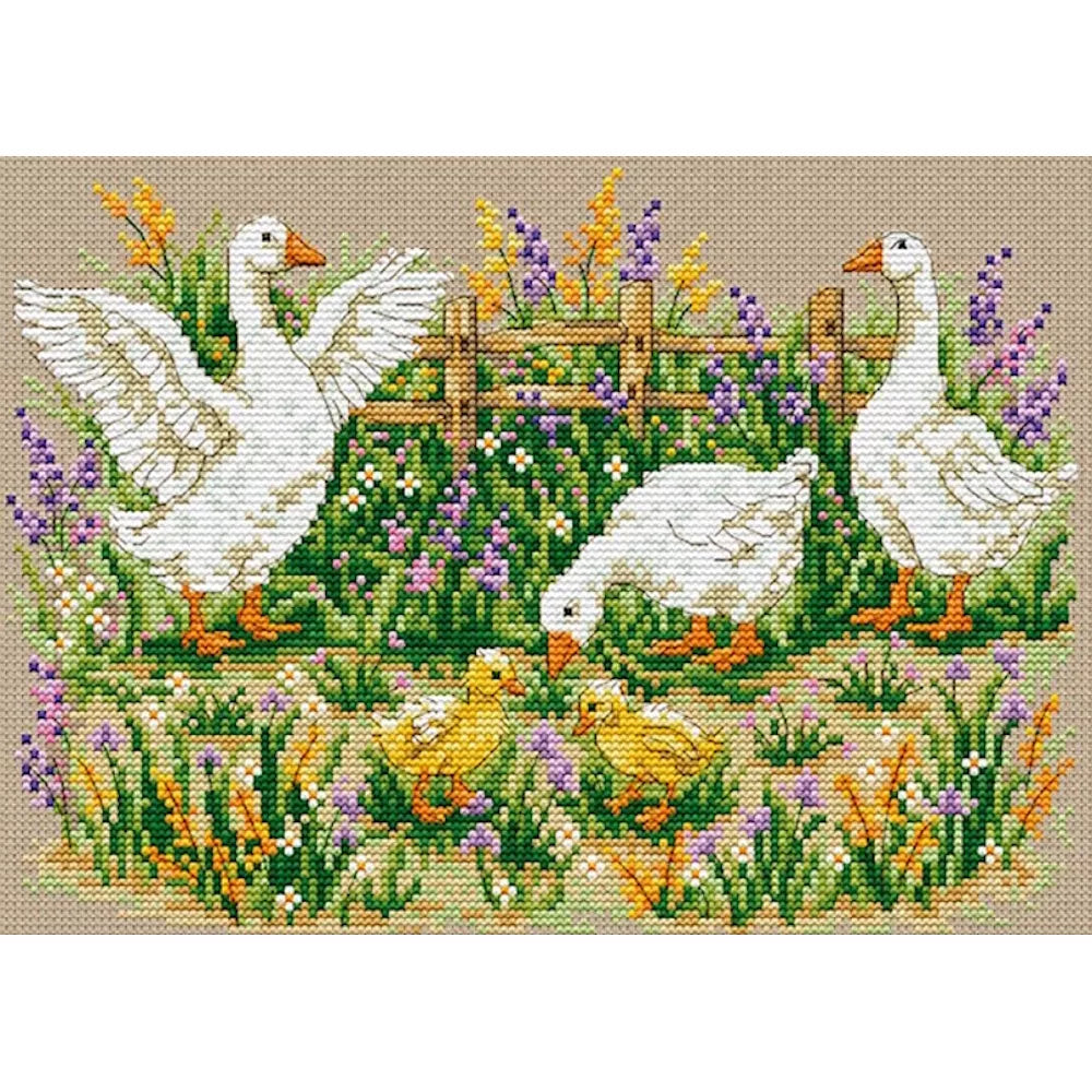 Family of Geese Cross Stitch Kit ~ VDV