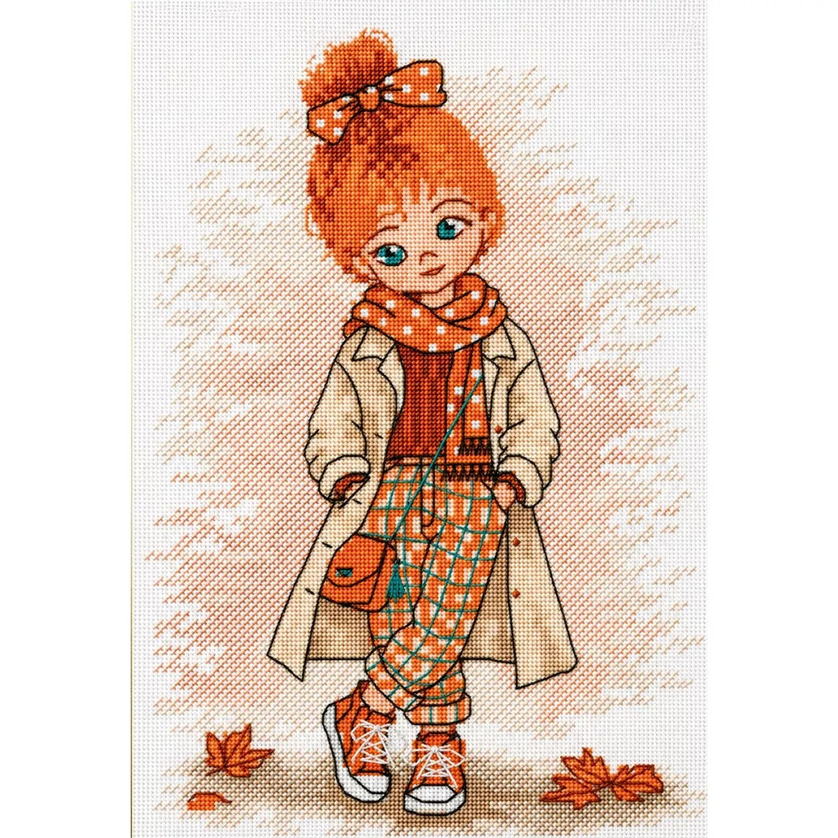 Mia in Autumn Cross Stitch Kit ~ VDV