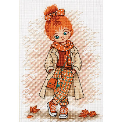 Mia in Autumn Cross Stitch Kit ~ VDV