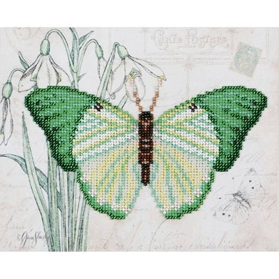 Butterfly Green Beaded Embroidery Kit ~ VDV