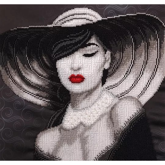 Lady Bea Sepia Toned Beaded Embroidery Kit ~ VDV