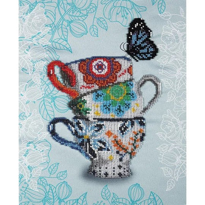 Elegant Tea Ceremony Beaded Embroidery Kit ~ VDV