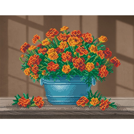 Sunflower Marigolds Beaded Embroidery Kit ~ VDV