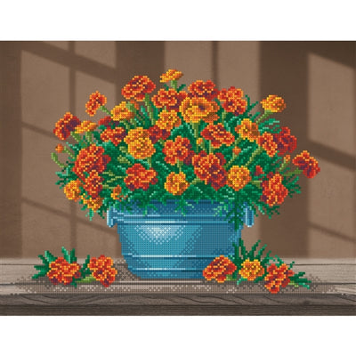 Sunflower Marigolds Beaded Embroidery Kit ~ VDV