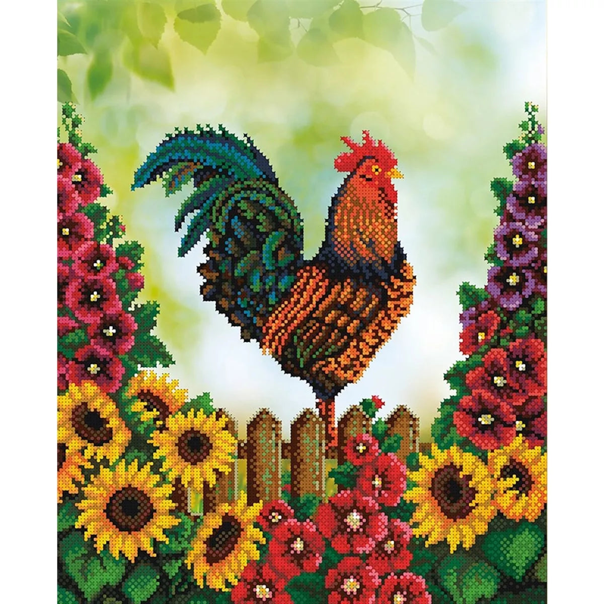 Rooster with Mallows Beaded Embroidery Kit ~ VDV