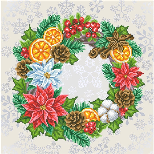 Winter Wreath Beaded Embroidery Kit ~ VDV