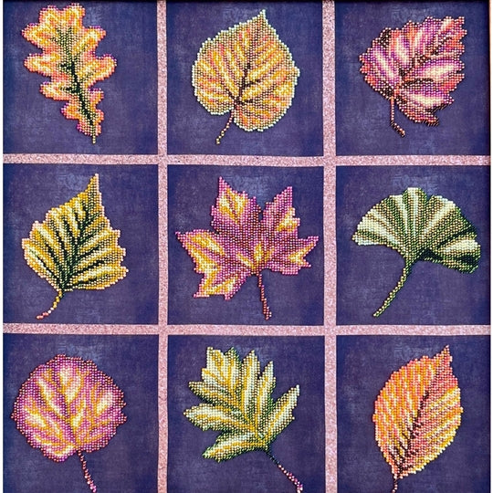 Autumn Leaf Sampler Beaded Embroidery Kit ~ VDV