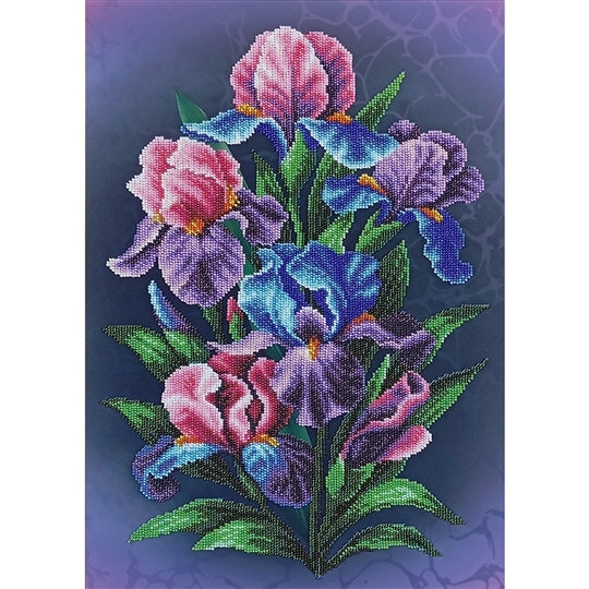 Irises Beaded Embroidery Kit ~ VDV