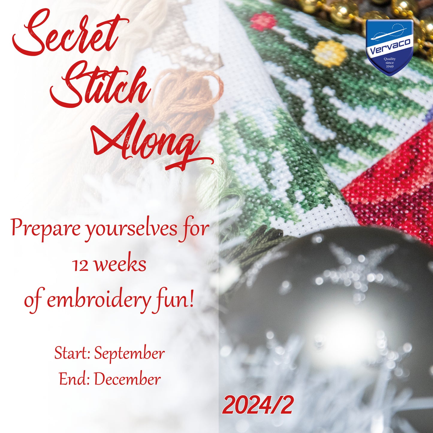 Vervaco Secret Stitch Along 2024/2 Cross Stitch Kit FREE UK DELIVERY