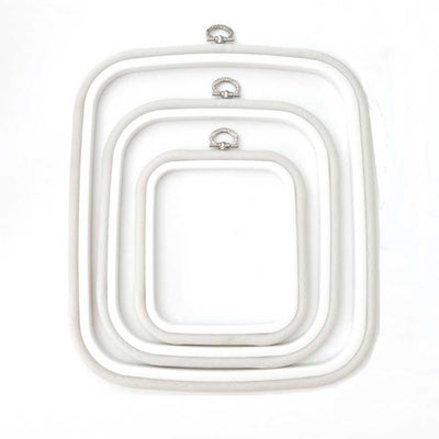 Nurge Flexi Hoop SQUARE  12.5cm (5") x 14.5cm (5 3/4") White